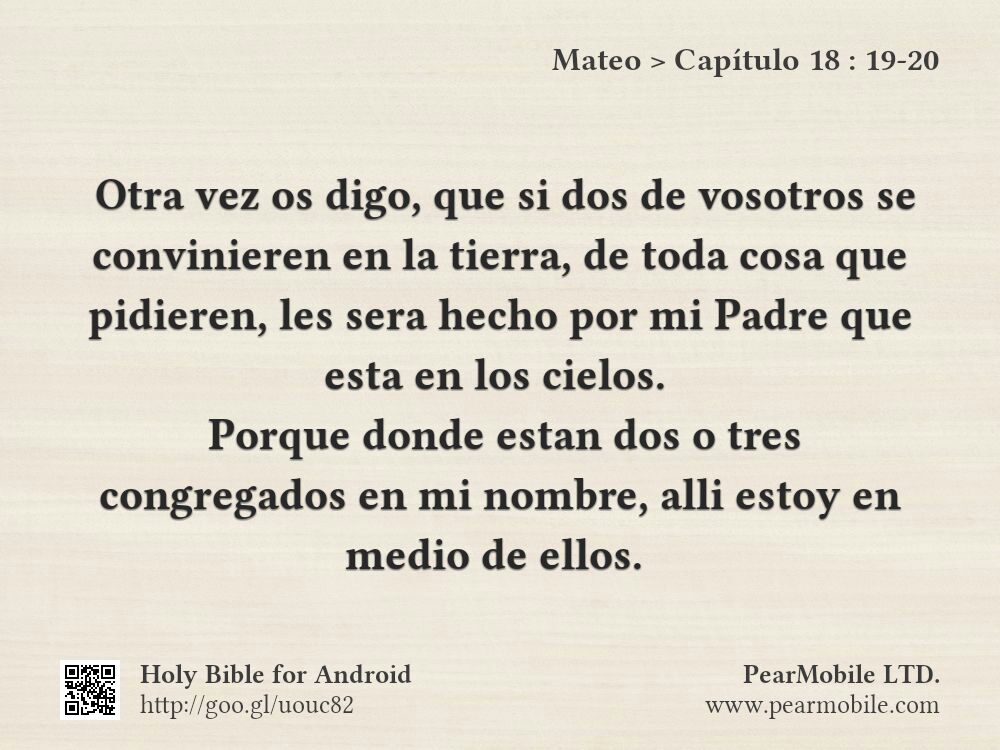Mateo, Capítulo 18:19-20